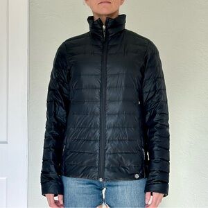 Black, goose down winter jacket - perfect for layering